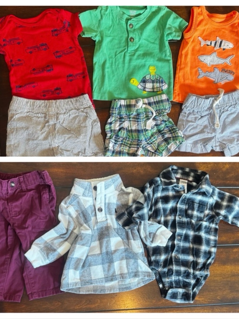 Baby Boy Clothes Bundle 6M Carter’s 🚗🐢☀️🍂